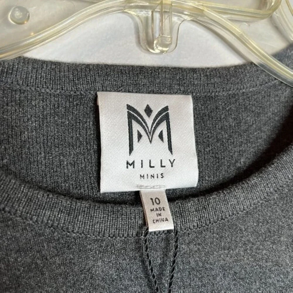 NWT Milly Minis grey embroidered lace dress